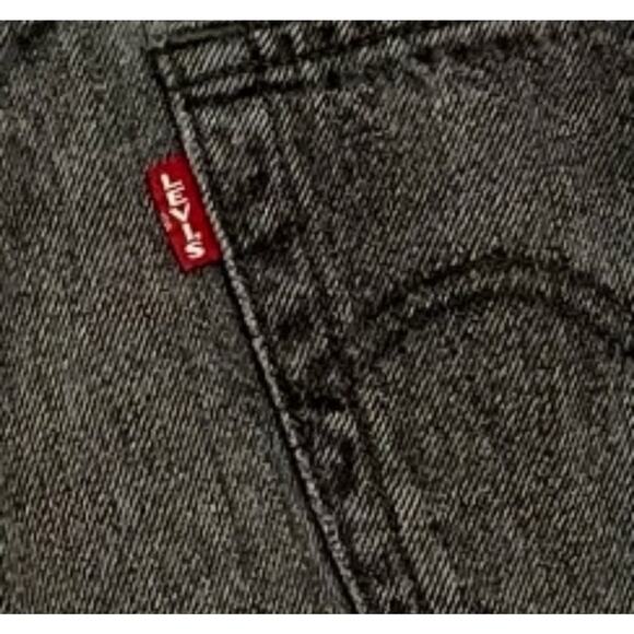 LEVIS Premium 501 Shorts Womens 26 Button Fly High Rise BIG E Distressed Denim - Picture 9 of 12